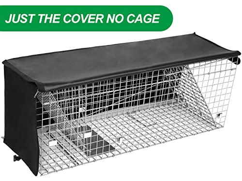 Trap Cage Cover, Animal Trap Cage Cover Small Animal Trap Cover for 1-Door Humane cat Trap 32 x 10 x 12inch, [Only Cover with Rollable Door Curtain]