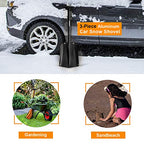 Overmont Collapsible Snow Shovel Aluminum - Lightweight Snow Utility with Ice Scraper and Carrying Bag Sizes 32 and 42 Inch