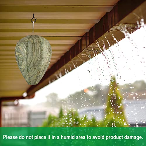 4 Pack Wasp Nest Decoy Hanging Wasp Deterrent for Wasps Hornets Yellow Jackets