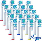 Replacement Brush Heads Compatible with OralB Braun- Best Double Clean, Pack of 20 Electric Toothbrush Replacement Heads- for Oral B Pro, 1000, 8000, 9000, Adults, Kids, Vitality, Dual Plus!