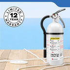Kidde Mariner 210 Marine Fire Extinguisher for Boats, 2-A:10-B:C, 6.8 Lbs., Coast Guard Approved, Strap Bracket & Hose (Included), White