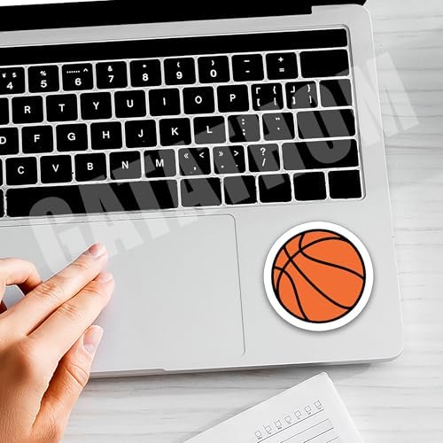 (3Pcs) Basketball Sticker Basketball Lover Basketball Accessories Basketball Gift Basketball Water Bottle Sticker Basketball Decals, Waterproof Vinyl Decal for Book Laptop Tumbler, Size 3 x 3 Inch