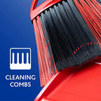 O-Cedar One Sweep Broom with Step-On Dustpan | Remove 99% with One Sweep | Lightweight Quiet Cleaning Tool | Ideal for Pet Owners
