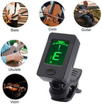 Guitar Capo with Tuner Clip-On Tuner Guitar Accessoriesor for Acoustic Electric Ukulele Guitar and More