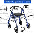 Hand Brake with 41'' Cable for 4-Wheel Folding Drive Rollator Rolling Walker Transport Wheelchair Mobility Knee Walkers Senior Medical Accessories