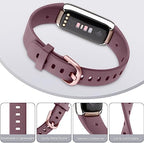 4 Pack Bands for Fitbit Luxe Bands, Soft Silicone Wristband Replacement Strap for Fitbit Luxe/Luxe Special Edition Fitness Tracker Women Men (Light Pink/Starlight/Smoke Violet/Milk Tea, Small)