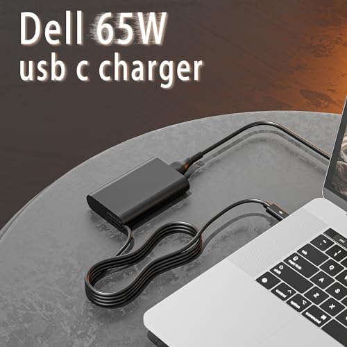 65W 45Watt Type C Laptop Charger Replacement for Dell USB C Charger Latitude 7275 7370 5420 5285 5290 5520 XPS 13 9250 9360 9365 9370 9380 9350 9550 Chromebook 3100 3400 5190 AC Adapter Power Supply