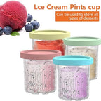 Creami Pint Containers Replacement for Ninja Creami Deluxe Pints 24oz NC501, Compatible with Ninja NC501 NC500 Series Creami Deluxe Ice Cream Makers (NC500 Series - 6 Pack)