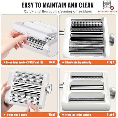 Pasta Maker Upgrade 3 in 1 Attachment for KitchenAid Stand Mixers - Includes Pasta Roller/Spaghetti Cutter/Fettuccine Cutter and Cleaning Brush - Kitchen Aid Accessories for Homemade Fresh Pasta