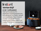 Instant Pot Vortex 6QT XL Air Fryer, 4-in-1 Functions that Crisps, Roasts, Reheats, Bakes for Quick Easy Meals, 100+ In-App Recipes, is Dishwasher-Safe, from the Makers of Instant Pot, Black