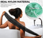 African Net Sponge Authentic - 2 Pieces Real African Loofah Shower Sponges - Body Scrubber Exfoliating Washcloth Black & Seawave - Africa Bath Sponges for Back Scrubber Shower Accessories