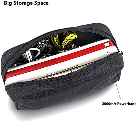 Universal Electronics/Accessories Soft Carrying Case Bag, Durable & Light-Weight,Suitable for Out-Going, Business, Travel and Cosmetics Kit (Small+Big-Black)