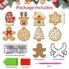 8 Pcs Christmas Gingerbread Man Diamond Coasters Kits with Holder DIY Diamond Art Coaster Non Slip Coaster for Adults Diamond Kits Supplies for Xmas Holiday Present