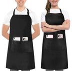 2 Pack Bib Apron, Adjustable with 2 Pockets, Water and Oil Resistant, Cooking Kitchen Chef Apron for Women Men