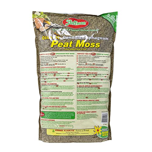 Hoffman 15503 Canadian Sphagnum Peat Moss, 10 Quarts, 2 Pack