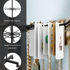 Hypergiant Retail Display Stand 7 Tier Rotating Rack For Store Display Shelves,Jewelry Keyring Socking Hats,Movable Shop Spinner for Toys Show ,Black,Adjustable height