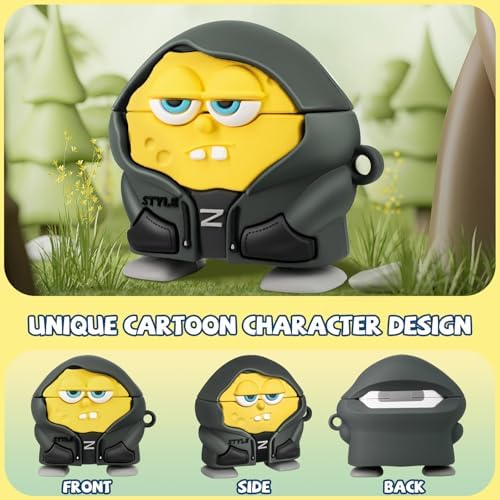 Cute Case for AirPods 4 Case Cover 2024 with Cleaner kit,3D Cartoon Character AirPods 4th Generation Case,Funny Anime Kawaii Cool Silicone Airpods 4 Accessories with Keychain for Women Girls Boys