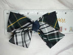 Plaid Hair Bow with Tail/Back to School Uniform Plaid Fabric/First day of School/Plaid Accessories/Alligator Clip/School Uniform Plaid (Plaid 45)