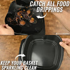 INFRAOVENS Air Fryer Rack Accessories for Ninja Foodi Grill AG301 5-in-1 4 qt, Basket Cover Liner, Cooking Guides Cheat Sheets, Airfryer Accessory Set, Heat Resistant Mat and Stainless Steel Rack