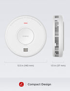 X-Sense AC Hardwired Combination Smoke and Carbon Monoxide Detector, Hardwired Interconnected Smoke and CO Detector Alarm with Replaceable Battery Backup, XP06, 6-Pack