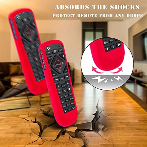4 Pack Cover for Dish Network Remote, Case for Dish TV Remote Control 52.0/54.0 Replacement, Silicone Skin Sleeve Glow in The Dark Green Blue Purple Red