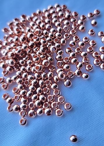 Metal Loc sprinkle Hair Beads, DreaLock Hair Accessories, Loc Jewelry (100% Copper, 6/0 4mm)