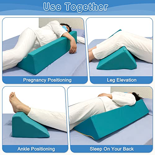 Bedsore Turning Wedge Pillow Side Sleeping Body Positioning Anti Bed Sores Treatment Bedridden Elderly Patient Foam Cushion Prevent Pressure Ulcer Incline Wedge Medical Nursing Care After Surgery