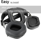 HS80 RGB Thicker Upgrade Quality Earpads - Replacement Ear Cushion Cup Compatible with Corsair HS80 RGB Wireless Headphone, High-Density Noise Cancelling Foam，Added Thicknes (Black Fabric)