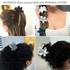 Flower Hair Clips for Women 2.8 Inch for Thick Thin Curly Hair Accessories, Cute Girl Gifts, Strong Hold, Decorative Matte Colors
