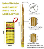 40 Rolls Fly Strips - Fly Tapes Fly Paper Sticky Fly Trap Indoor/Outdoor Hanging,Fly Catcher Fly Ribbon Fungus Gnat Trap Fruit Fly Killer for House/Kitchen/Plants/Horse Stable (40Roll)