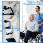 Gait Belts for Seniors, Transfer Belt with Handles, Gate Belts Medical for Elderly, Walking Belt for Lifting Elderly & Patient Physical Therapy - Metal Buckle Anti-Slip Gait Belt for Medical Nursing