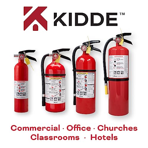 Kidde Fire Extinguisher for Commercial Use, 1-A:10-B:C, 4 Lbs., Refillable & Reusable, Wall Mount (Included)