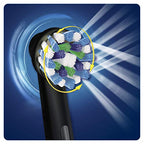 Oral-B Genuine CrossAction Replacement Black Toothbrush Heads, Refills for Electric Toothbrush, Angled Bristles for up to 100 Percent More Plaque Removal, Pack of 8