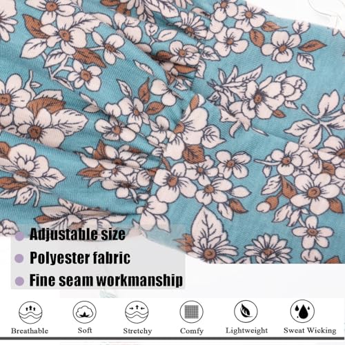 6 Pieces Adjustable Headbands for Women Elastic Knotted Boho Headbands For Women Fashion Wide Headband Hair Scarf Headband Yoga Workout Head Bands Hair Accessories Band