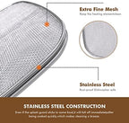 Stainless Steel Splatter Shield for Ninja Foodi AG301, Air Fryer Accessories for Ninja Foodi 5-in-1 Indoor Grill, Replacement Parts Splatter Screen for Ninja Foodi AG300, AG300C,AG301C, AG302, AG400