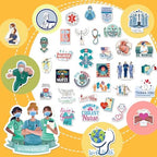 Nurse Stickers, Positive Stickers 300PCS Waterproof Vinyl Inspirational Stickers for Laptop, Bumper, Water Bottles, Computer, Nurse Accessories for Work