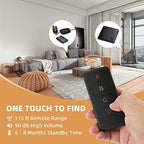 Key Finder, Stick on TV Remote Control Finder | 4 Pack Wireless Car Key Finders That Make Noise | Find My Keys Device, 115ft Range 80dB RF Key Tracker, Phone/Wallet Finder with 4 Item Locator Tags