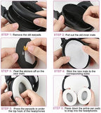 Earpads for Bose QuietComfort 45 QC45 QC35 ii QC35 Lambskin Leather Ear Cushions Professional Headphones Replacement Ear Pads with Noise Cancelling Memory Foam White