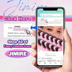 JIMIRE Mink Lashes Fluffy Cat Eye Lashes Wispy 6D Volume False Eyelashes that Look Like Extensions Thick Soft Curly Fake Lashes 7 Pairs Pack