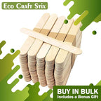 6" Jumbo Wood Craft Sticks - Pack of 1,000