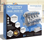 Discovery #MINDBLOWN Model Engine Building Kit, DIY 4-Cylinder Combustion Engine, Working Pistons Fan Valves Belts LED Lights, STEM Mechanic Engineering Construction Experiment Set, Kids & Adults Gift