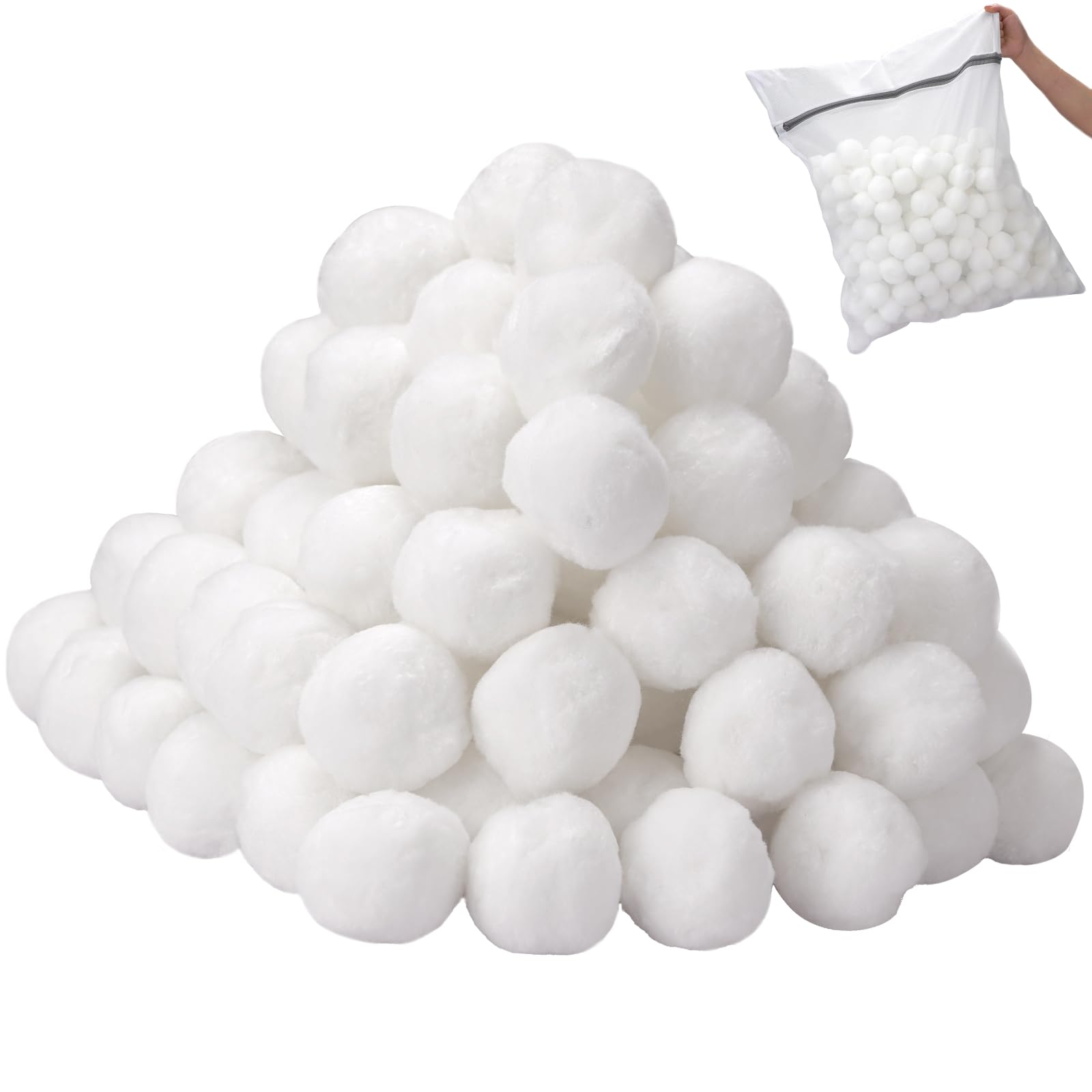 Catbgz 3.08 lbs Pool Filter Balls for Sand Filter Pump, Dry Filter Sand Balls, Eco-Friendly Reusable Swimming Pool Filter Media for Above Ground Pool Pool, Aquarium, Fish Tanks, Filter Pumps
