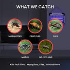 COKIT Indoor Electric Bug Zapper Powerful 20W Fly Insect Killer for Home Restaurants Kitchen Garden Including 2 Pack Replacement Bulbs, Half Pack Grid (with Bug Collection Tray)