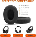 Gvoears Replacement Ear Pads Cushions for Skullcandy Crusher Wireless, Crusher ANC/EVO, Hesh ANC/EVO, Hesh 3, Also Fit for Skull Candy Venue Wireless ANC Headphone Mesh Fabric Black