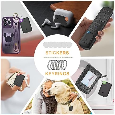 Key Finder Stick on Remote Finder Beeper 6 Pack RF Wireless TV Remote Control Finder, Key Finders Locator with Sound That Make Noise 90 dB Loud Beep Item Finder, Remote Tracker with Sound for Phone