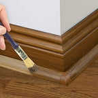 D-Line 157in Stainable Wood-Effect Corner Cable Concealer Multipack, Floor Wire Hider, Quarter Round Cord Cover, Organize Cords in Corners, Floor Molding - 10x 15.7in Lengths & Accessories