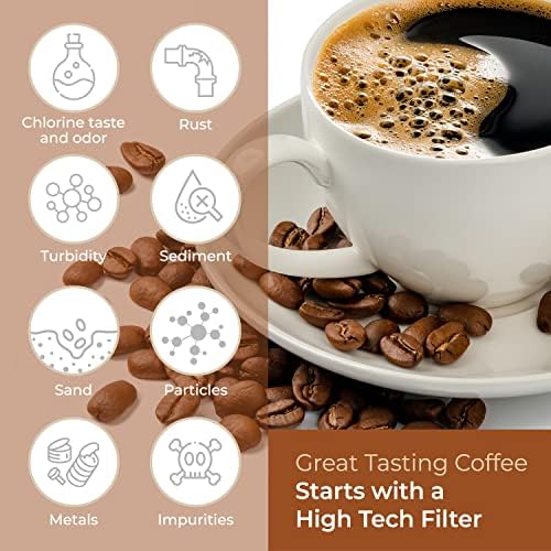 12-Pack Breville Water Filter BWF100 Replacement by Pureline, Compatible with Breville Espresso Machine