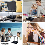 Newtons Cradle Balance Balls, Swinging Balls with Black Base, Fun Science Physics Learning Accessories, Calm Down Fidgets Kit, Desk Toys for Stress Relief, Office Home Decoration (Black)