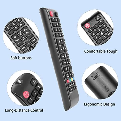 【Pack of 2】 BN59-01289A Remote Control Compatible with Samsung TV TM1240A MU6070 Series UN40MU6290 UN43MU6290 UN43MU6290F UN50MU6070 UN50NU710D UN55MU6290 Replacement Controller with Batteries
