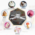 NANOBABY Replacement Paddle Blade Compatible with Ninja Creami NC300 Series Ice Cream Makers, Mixing Blade Paddle Replacement for Ninja NC299AMZ NC301 CN305A CN301CO, Stainless Steel, Silver